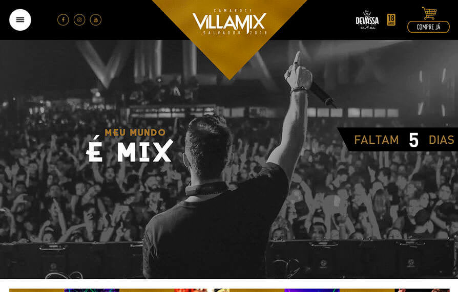 Site Camarote Villa Mix 2017 - Click Interativo