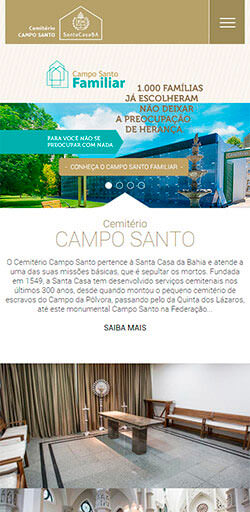 Site Cemitério Campo Santo 2016 - Click Interativo