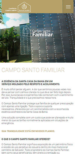 Site Cemitério Campo Santo 2016 - Click Interativo
