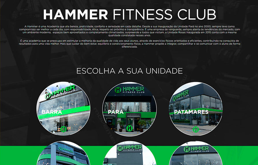 Site Hammer Fitness Club 2017 - Click Interativo