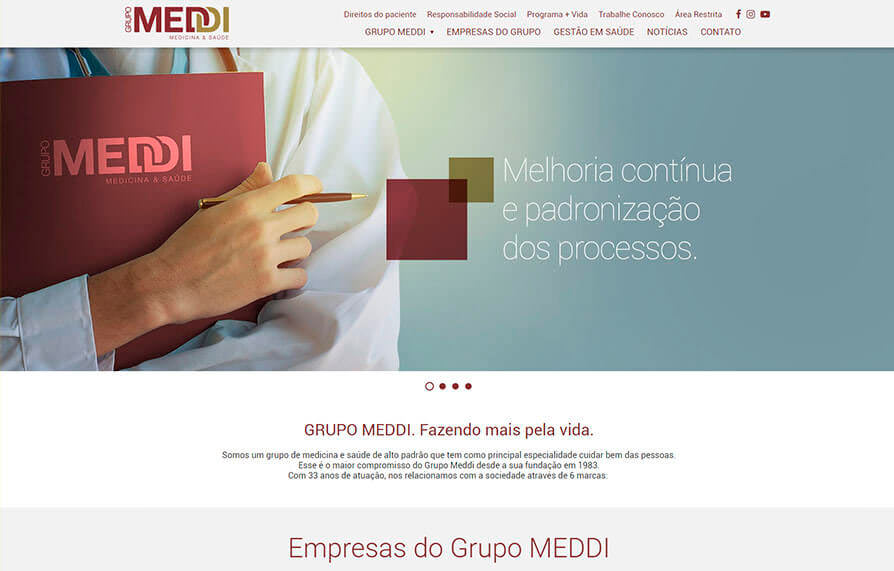 Site Grupo Meddi 2016 - Click Interativo