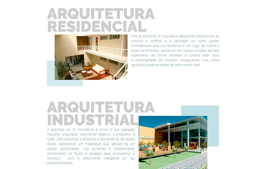Site JC Arquitetura 2016 - Click Interativo