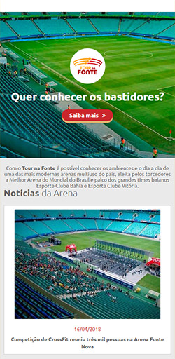 Site Responsivo Arena Fonte Nova 2018 - Click Interativo